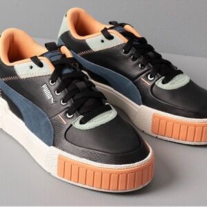 Puma Cali Sport Mix women's sneakers in the Puma Black-Marshmallow colorway